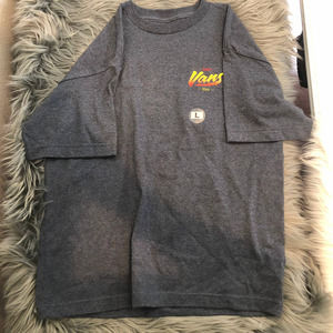 new vans kids gray logo t-shirt size large